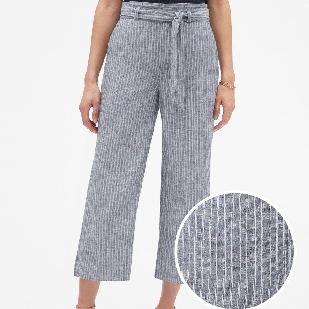 New Banana Republic Avery blue stripped pants